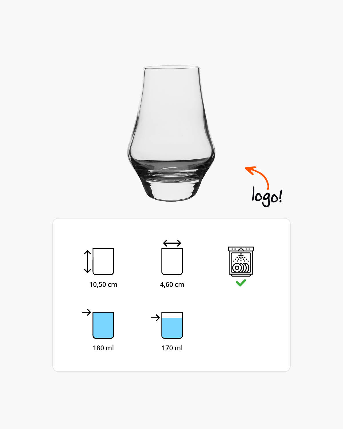 Arvo whiskyglas 180 ml Bedrukt of Lasergravure  of Gravurelook  sfeerfoto 1