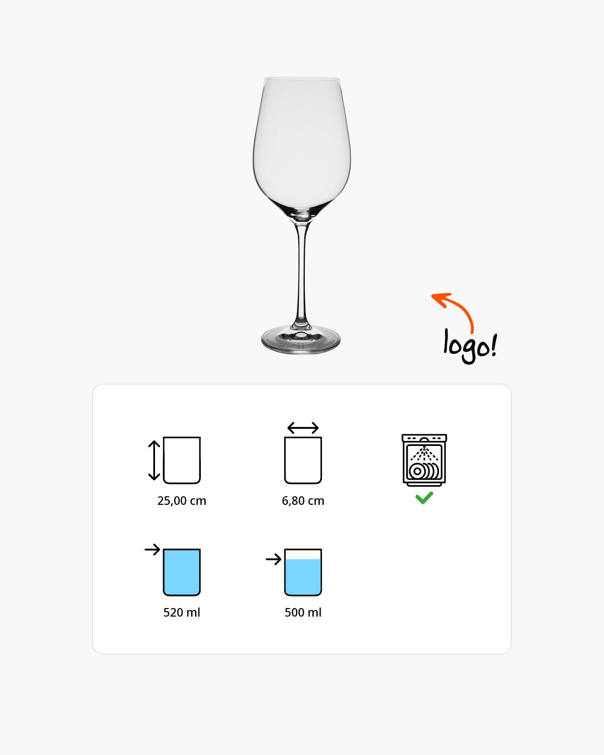 Barcelona wijnglas 520 ml Bedrukt of Lasergravure  of Gravurelook  sfeerfoto 1