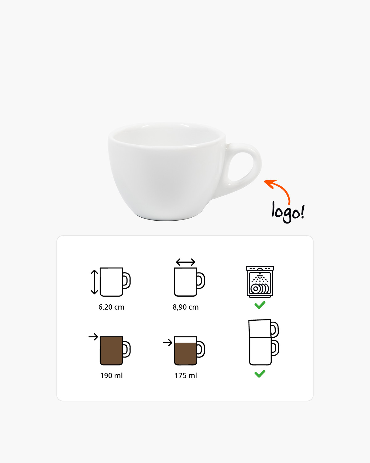 Barista kopje 190 ml Bedrukt sfeerfoto 1