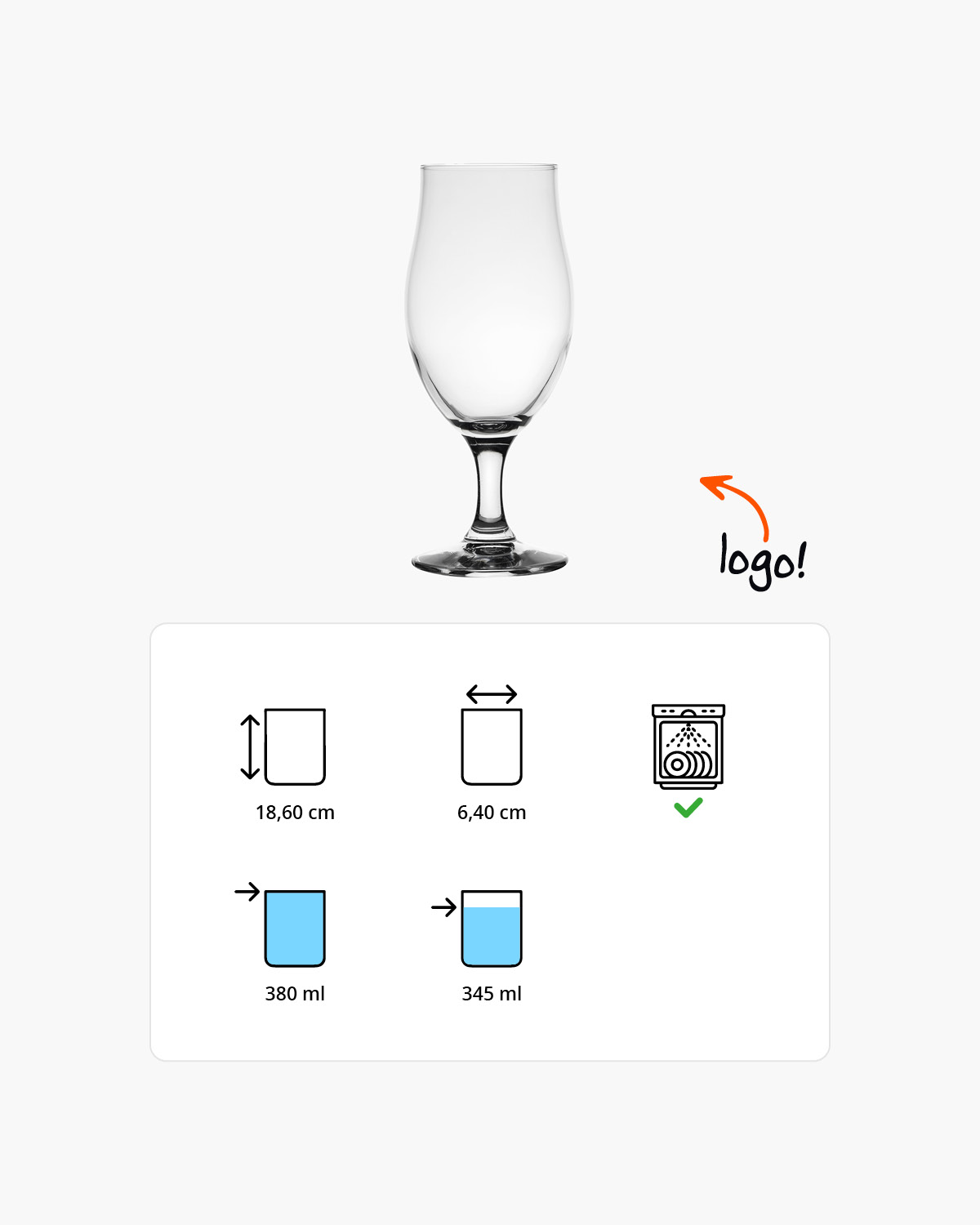 Boss bierglas 380 ml Bedrukt of Lasergravure  of Gravurelook  sfeerfoto 1