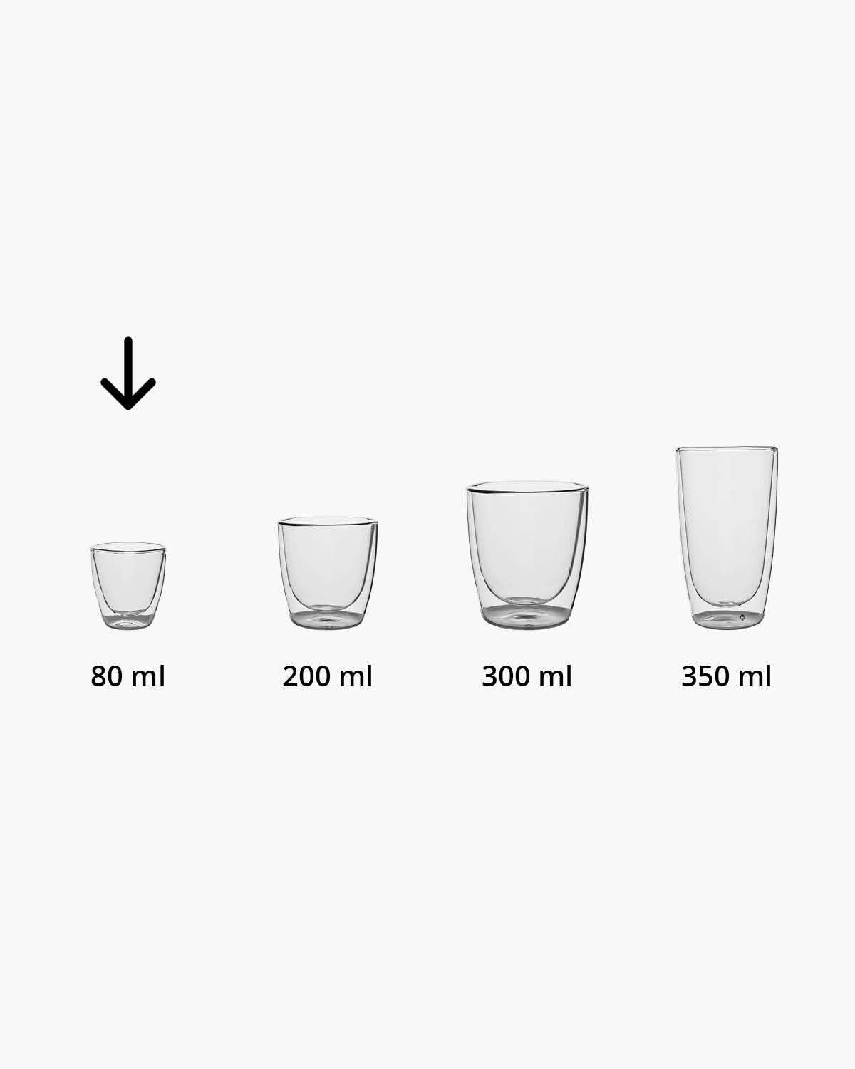 Elio dubbelwandig glas 80 ml Gravure (zandstralen)  of Bedrukt (1 kleur)  sfeerfoto 2
