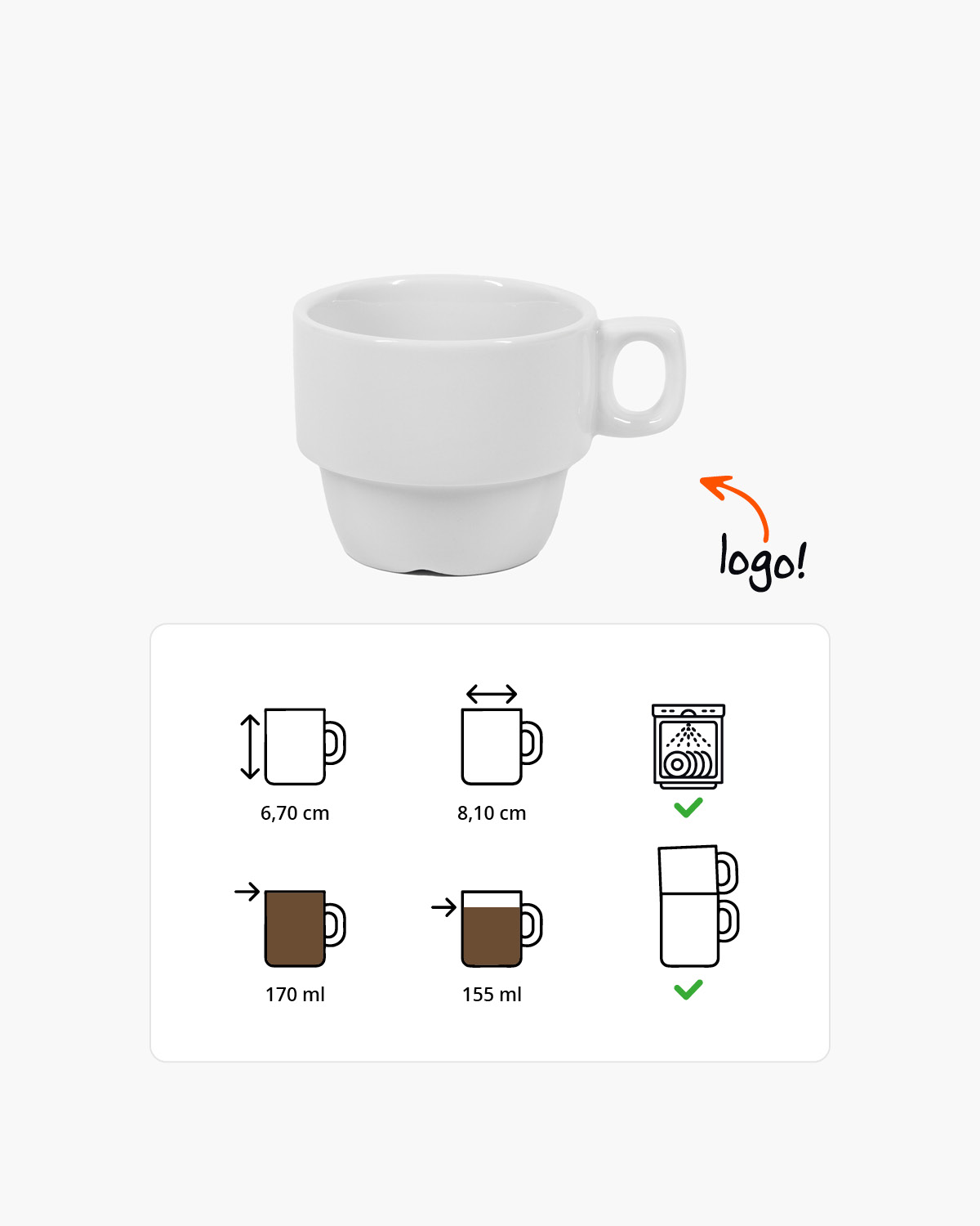 Evan kopje 170 ml Bedrukt sfeerfoto 1