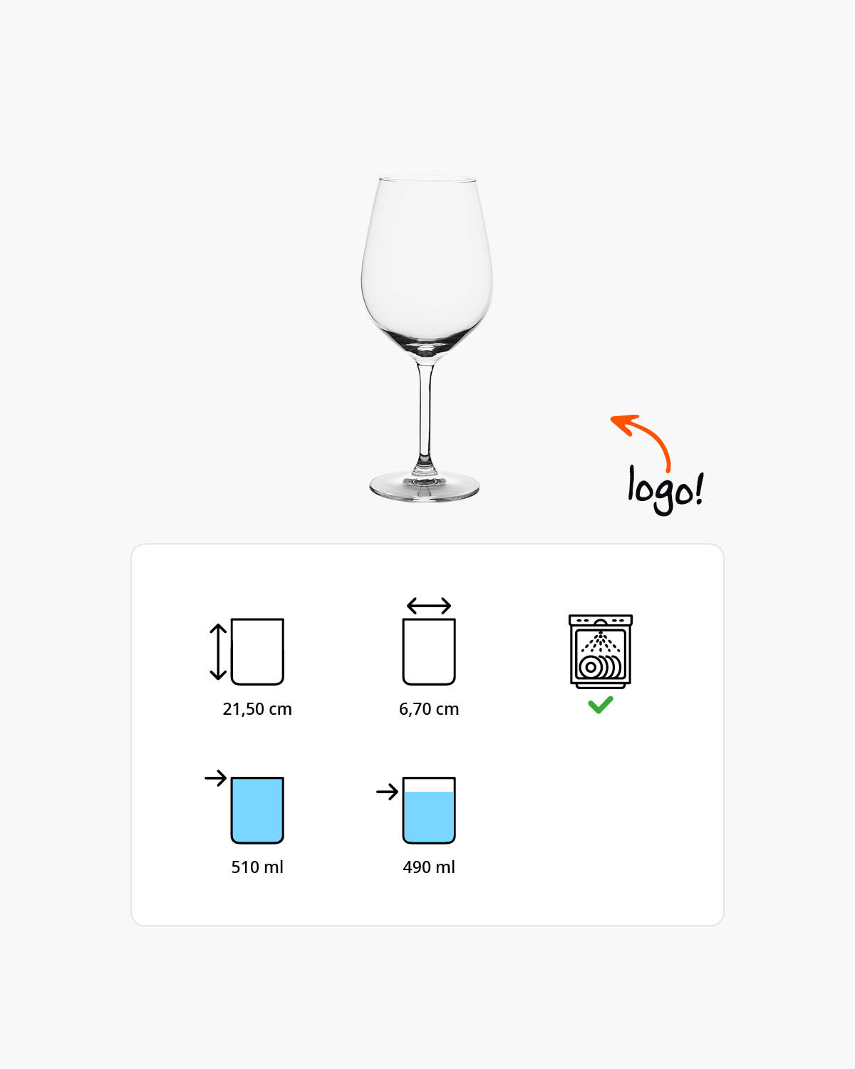 Fiora wijnglas 510 ml Bedrukt of Lasergravure  of Gravurelook  sfeerfoto 1