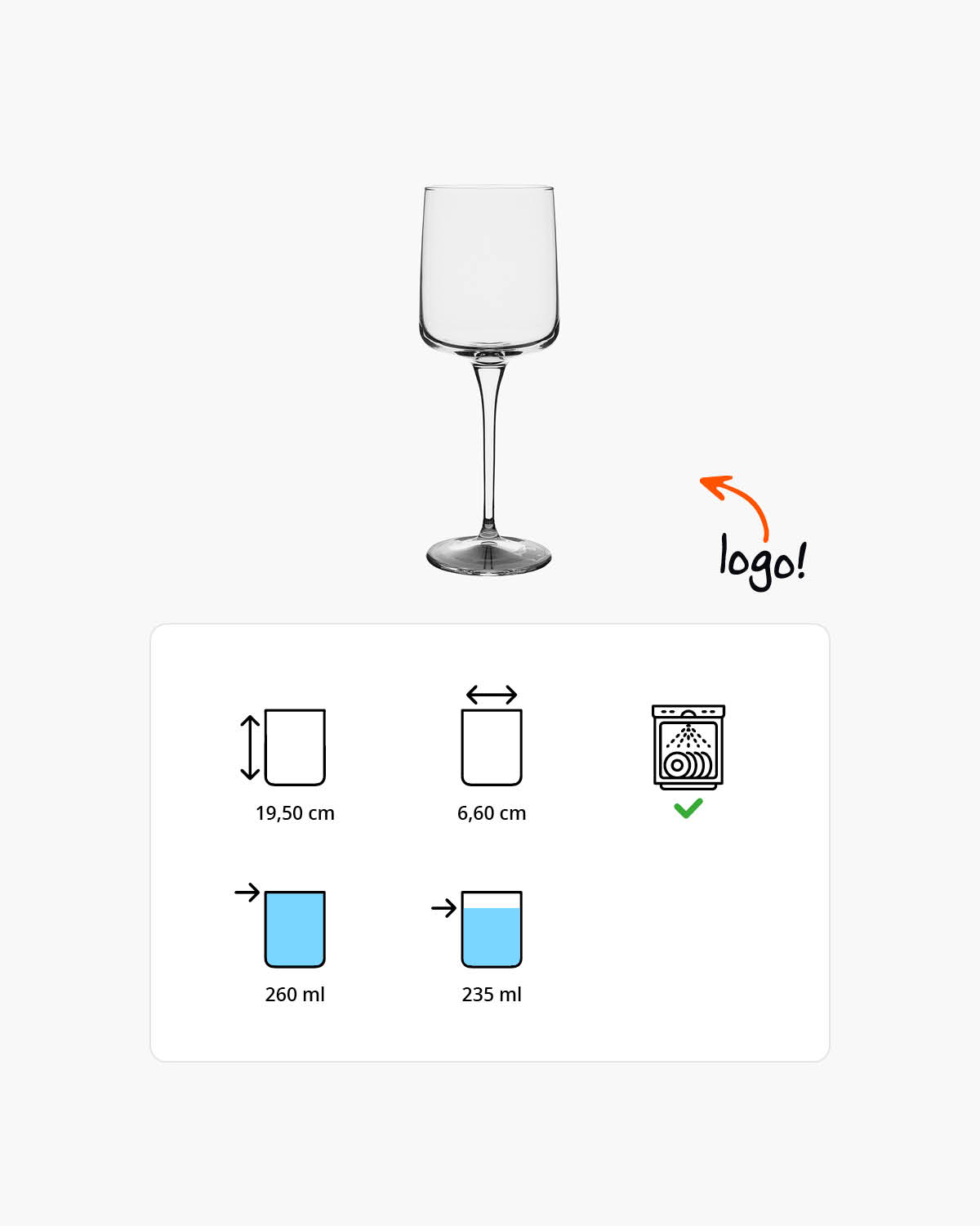 Isaak wijnglas 260 ml Bedrukt of Lasergravure  of Gravurelook  sfeerfoto 1