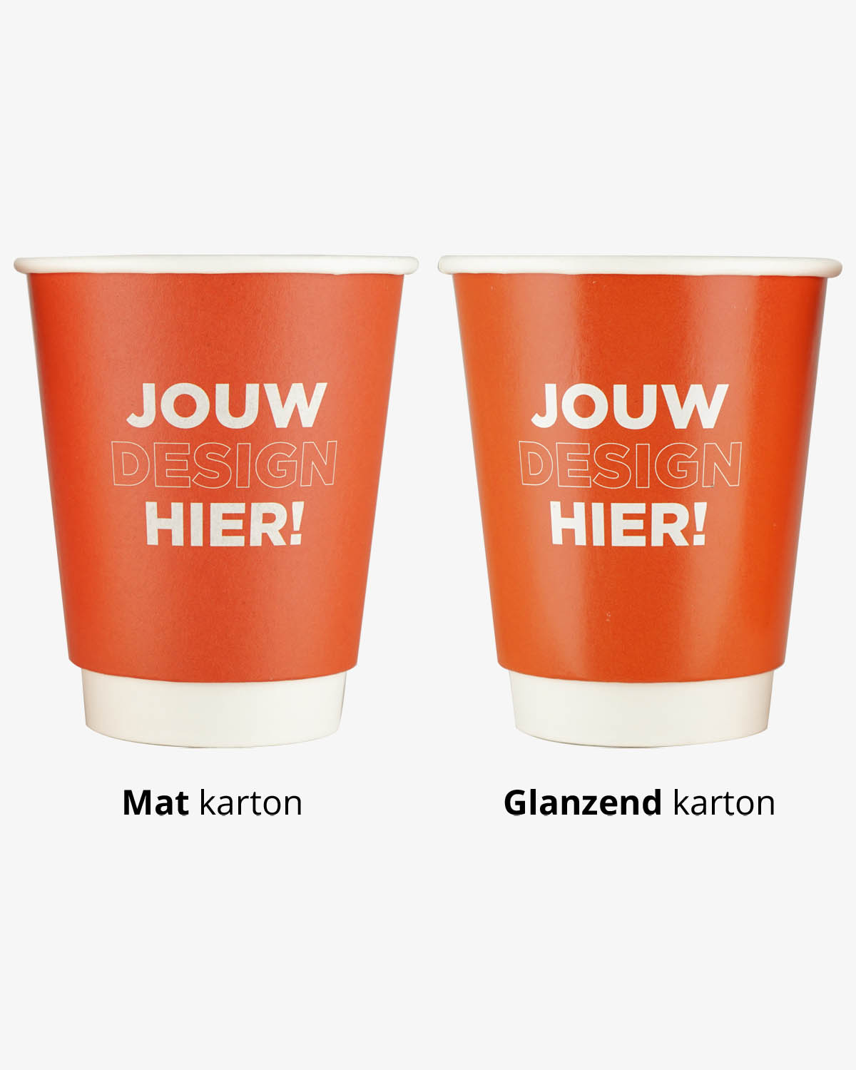 Koffiebekers dubbelwandig 8 oz (220 ml) Bedrukt (full color) sfeerfoto 2