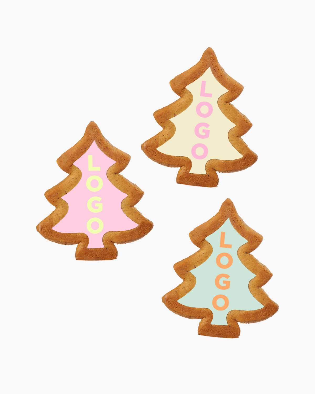 Gingerbread koekjes kerstboom naturel 8,7 g Bedrukt (op koekje)  sfeerfoto 2