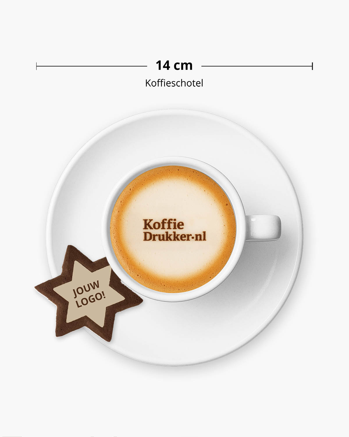 Gingerbread koekjes ster chocolade zeezout 8,6 g Bedrukt (op koekje)  sfeerfoto 1