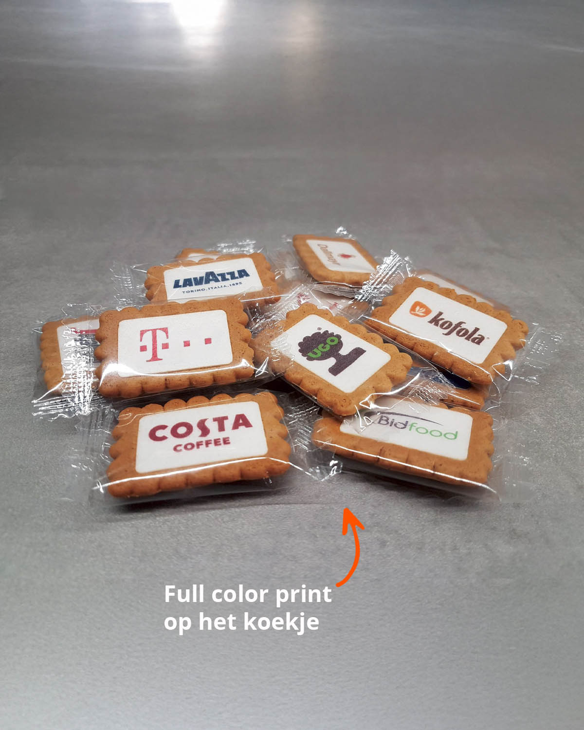 Gingerbread koekjes ster chocolade zeezout 8,6 g Bedrukt (op koekje)  sfeerfoto 4