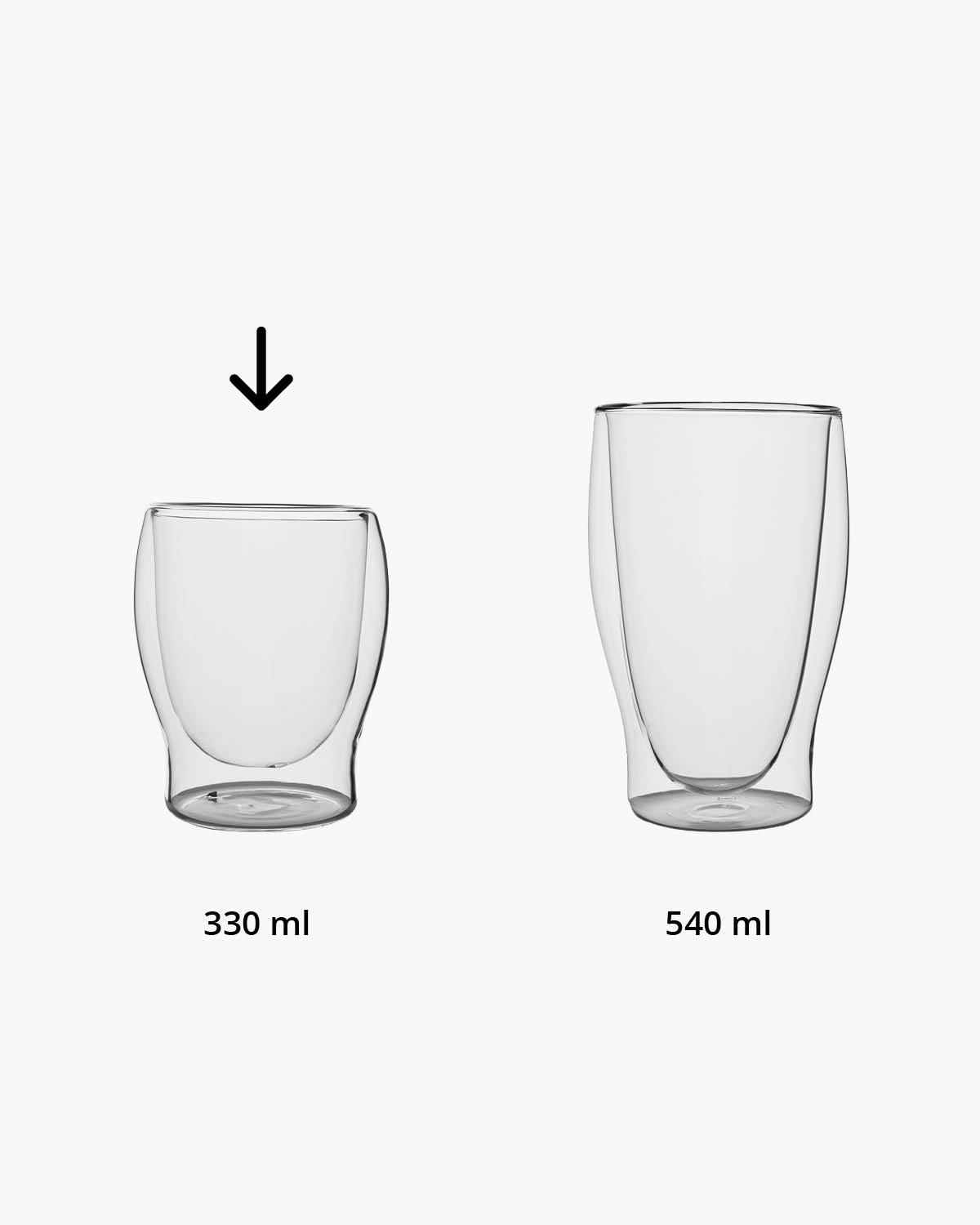 Leo dubbelwandig glas 330 ml Gravure (zandstralen)  of Bedrukt (1 kleur)  sfeerfoto 1