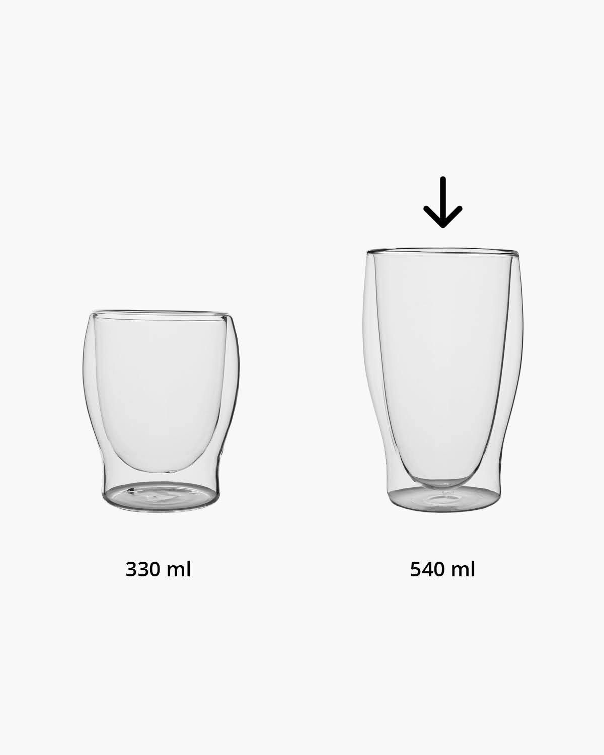 Leo dubbelwandig glas 540 ml Gravure (zandstralen)  of Bedrukt (1 kleur)  sfeerfoto 1