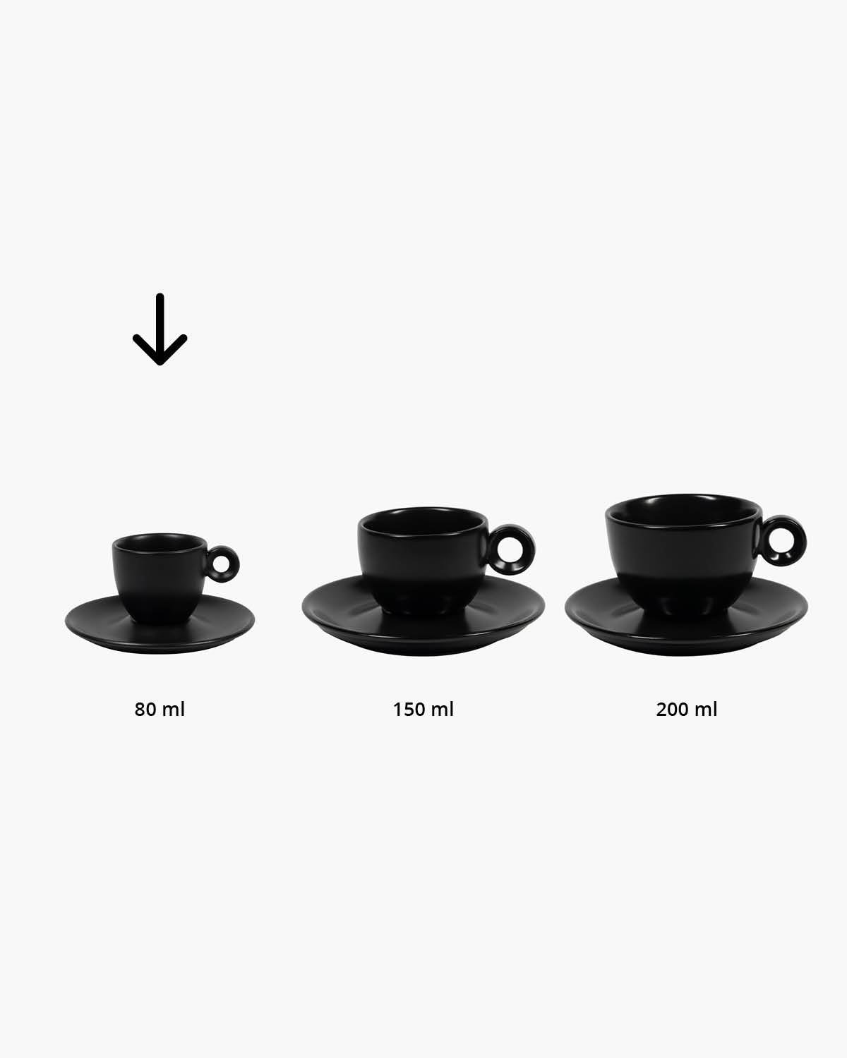 Nordic kop en schotel mat 80 ml Bedrukt sfeerfoto 2