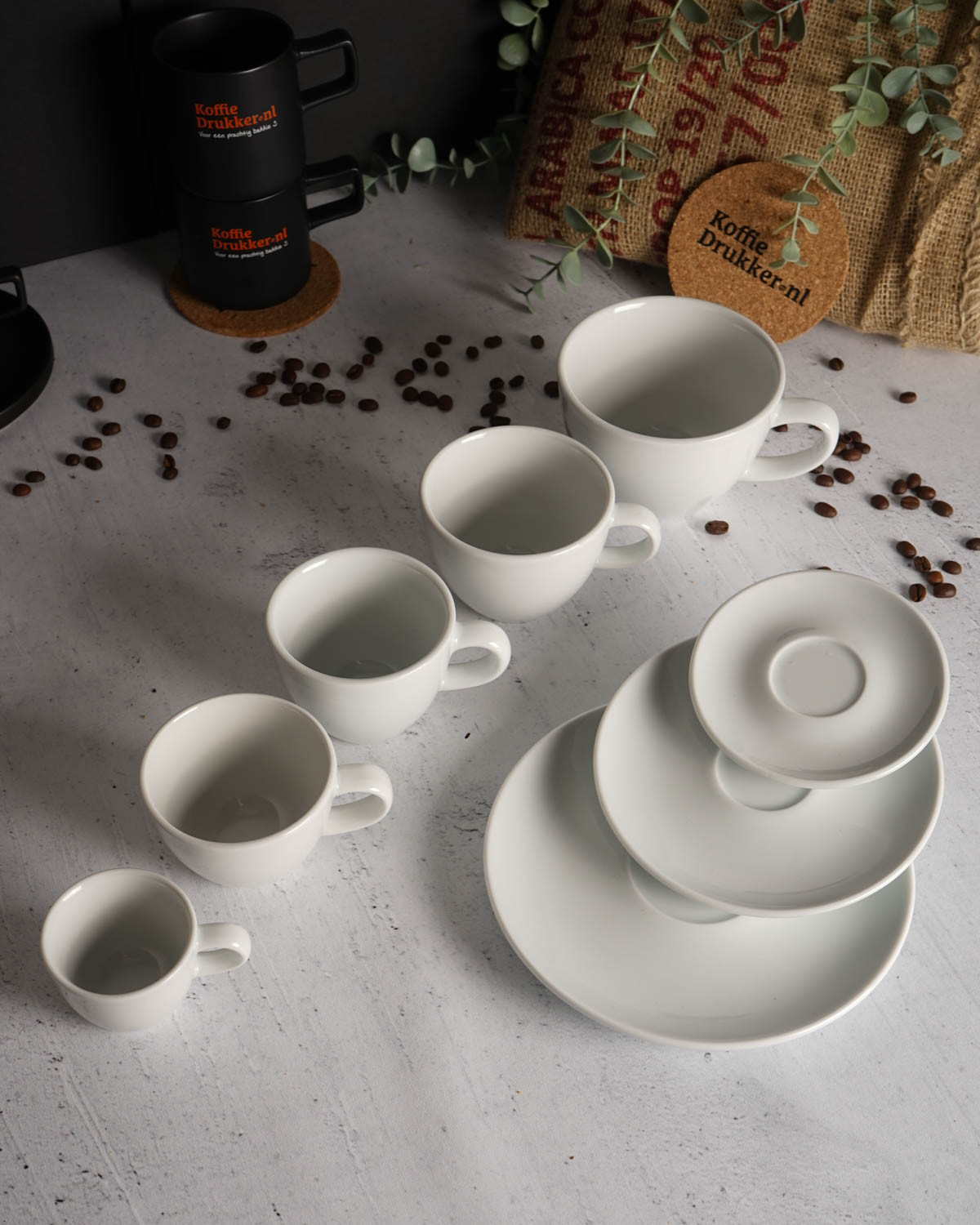 Bistro kop en schotel 70 ml Bedrukt sfeerfoto 4