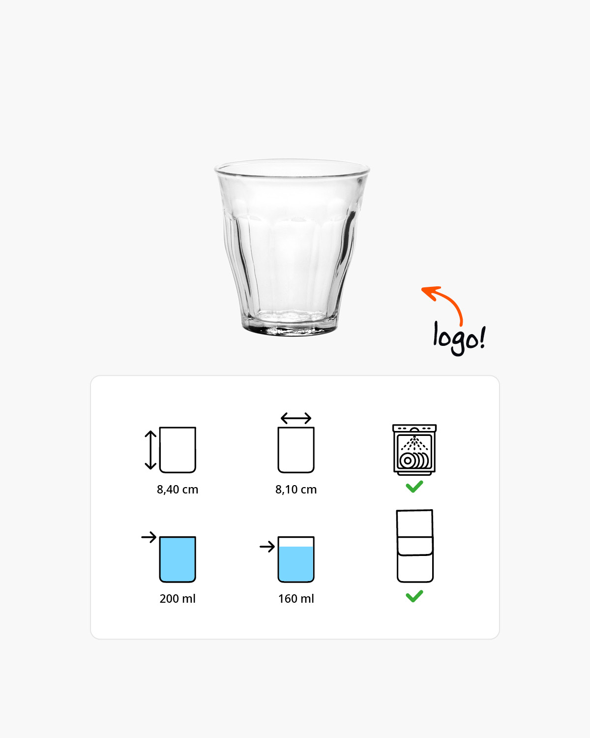 Picardie tumbler 200 ml Bedrukt of Lasergravure  of Gravurelook  sfeerfoto 1