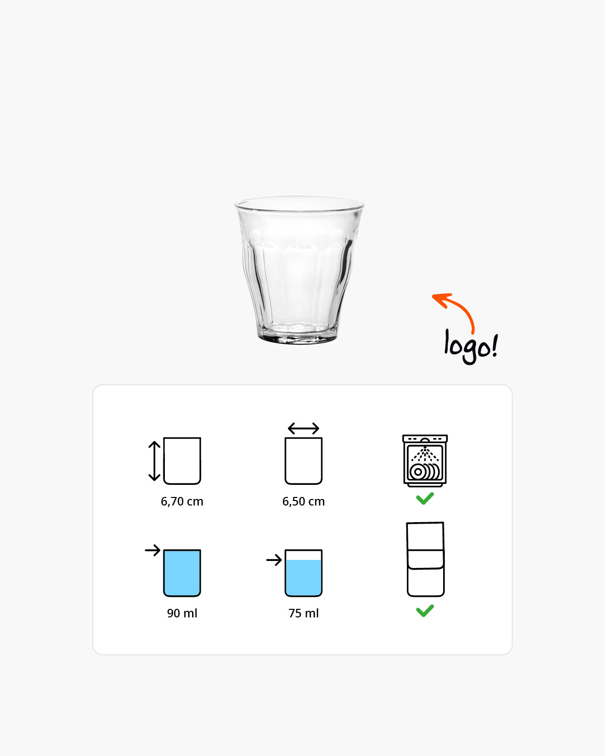 Picardie tumbler 90 ml Bedrukt of Lasergravure  of Gravurelook  sfeerfoto 1