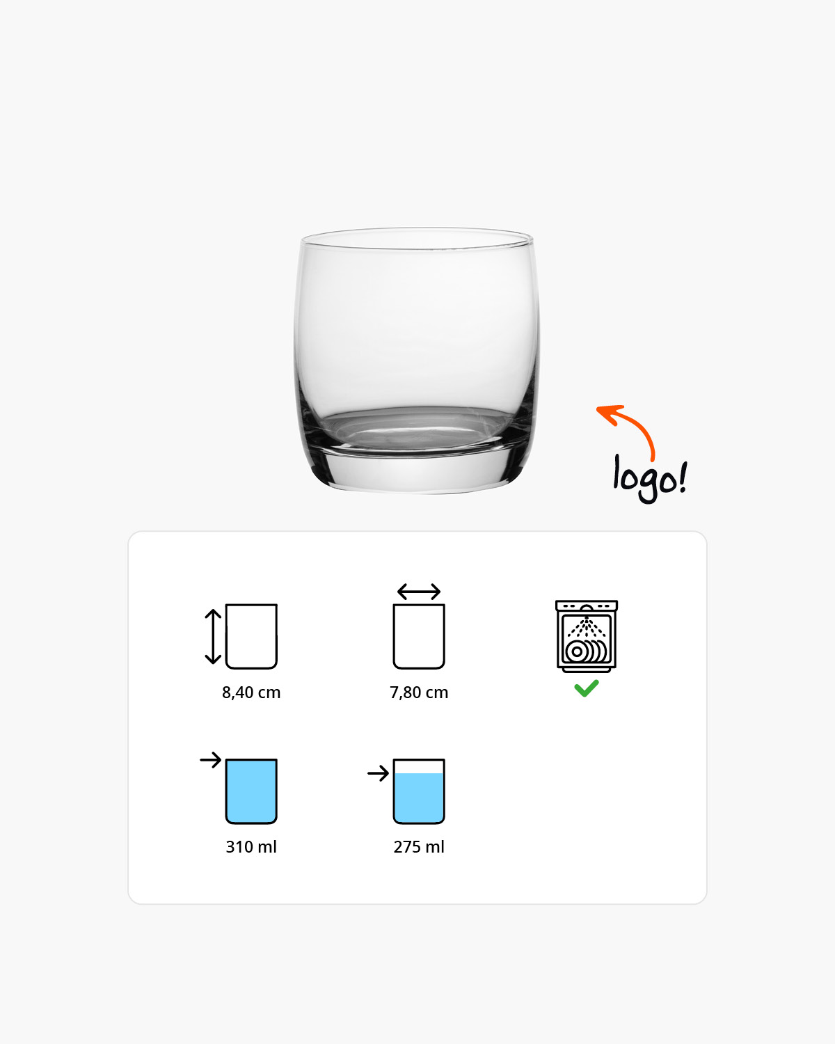 Quartz tumbler 310 ml Bedrukt of Lasergravure  of Gravurelook  sfeerfoto 1