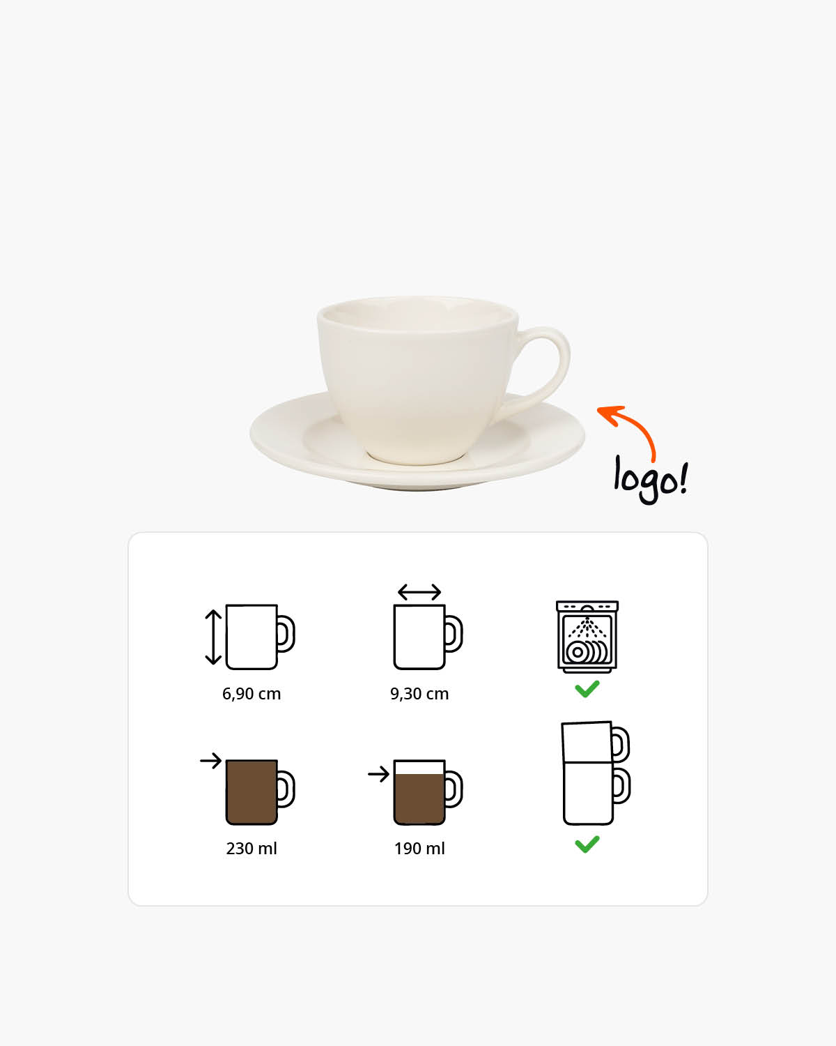 Riga kop en schotel 230 ml Bedrukt sfeerfoto 1