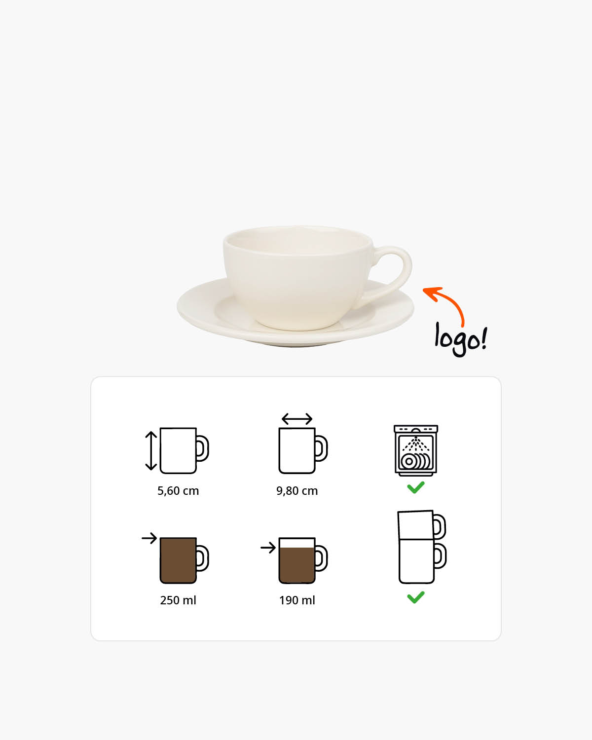 Riga kop en schotel 250 ml Bedrukt sfeerfoto 1