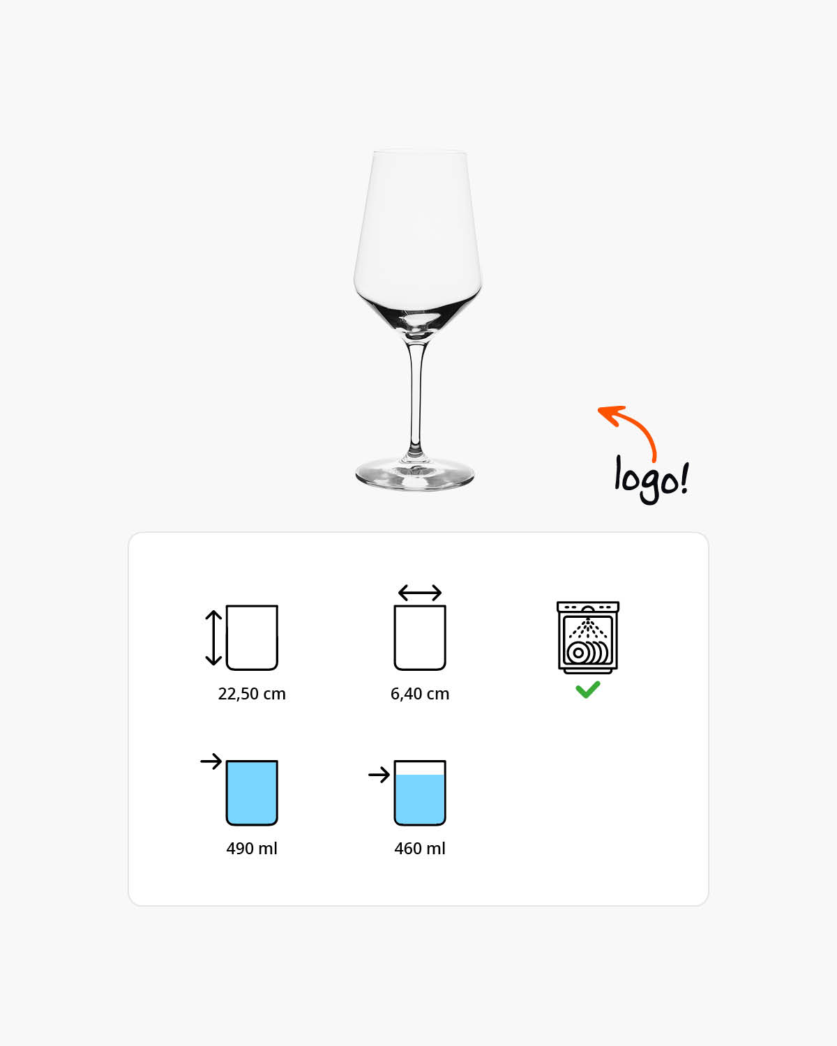 Riviera wijnglas 490 ml Bedrukt of Lasergravure  of Gravurelook  sfeerfoto 2