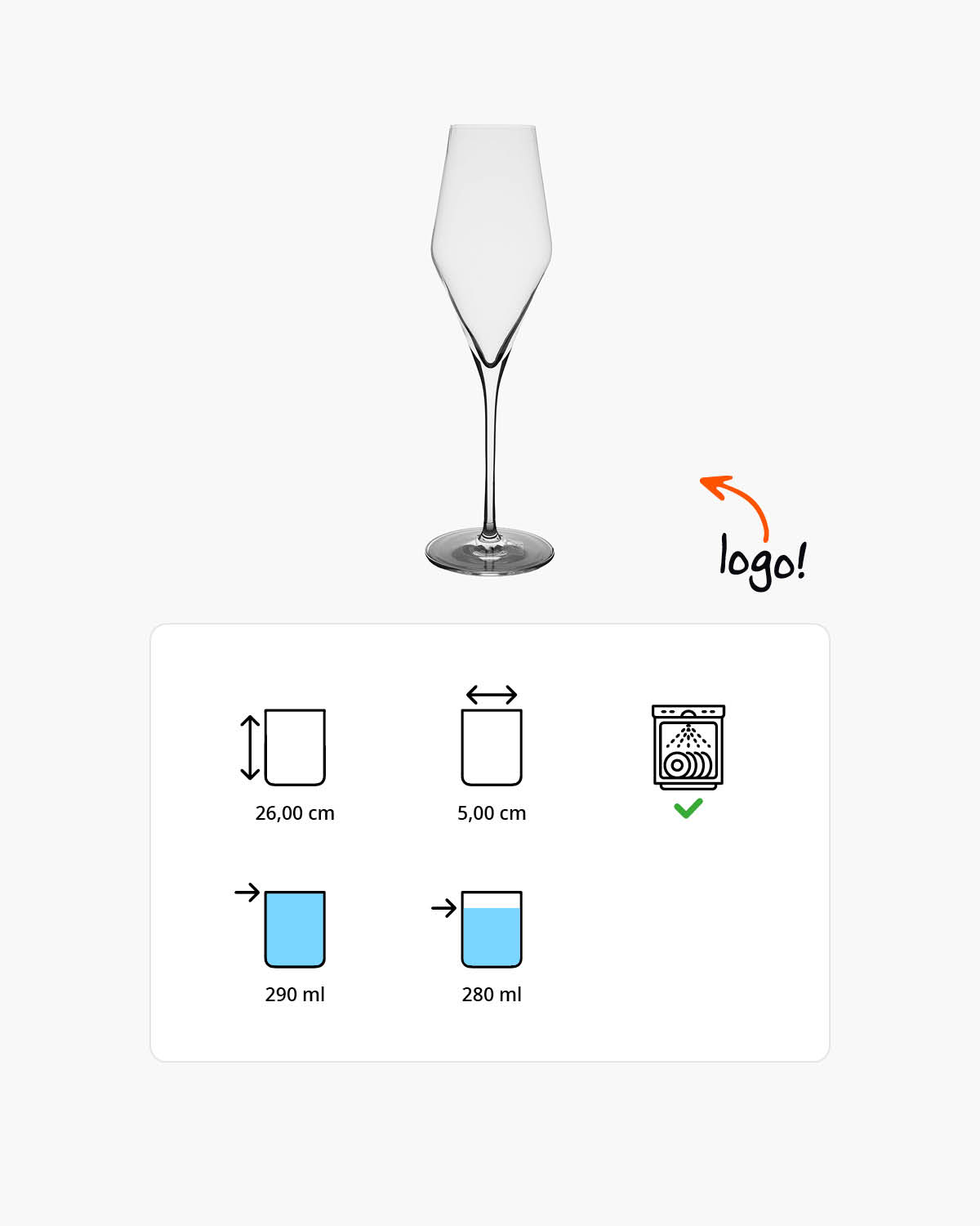 Salzburg champagneglas 290 ml Bedrukt of Lasergravure  of Gravurelook  sfeerfoto 1