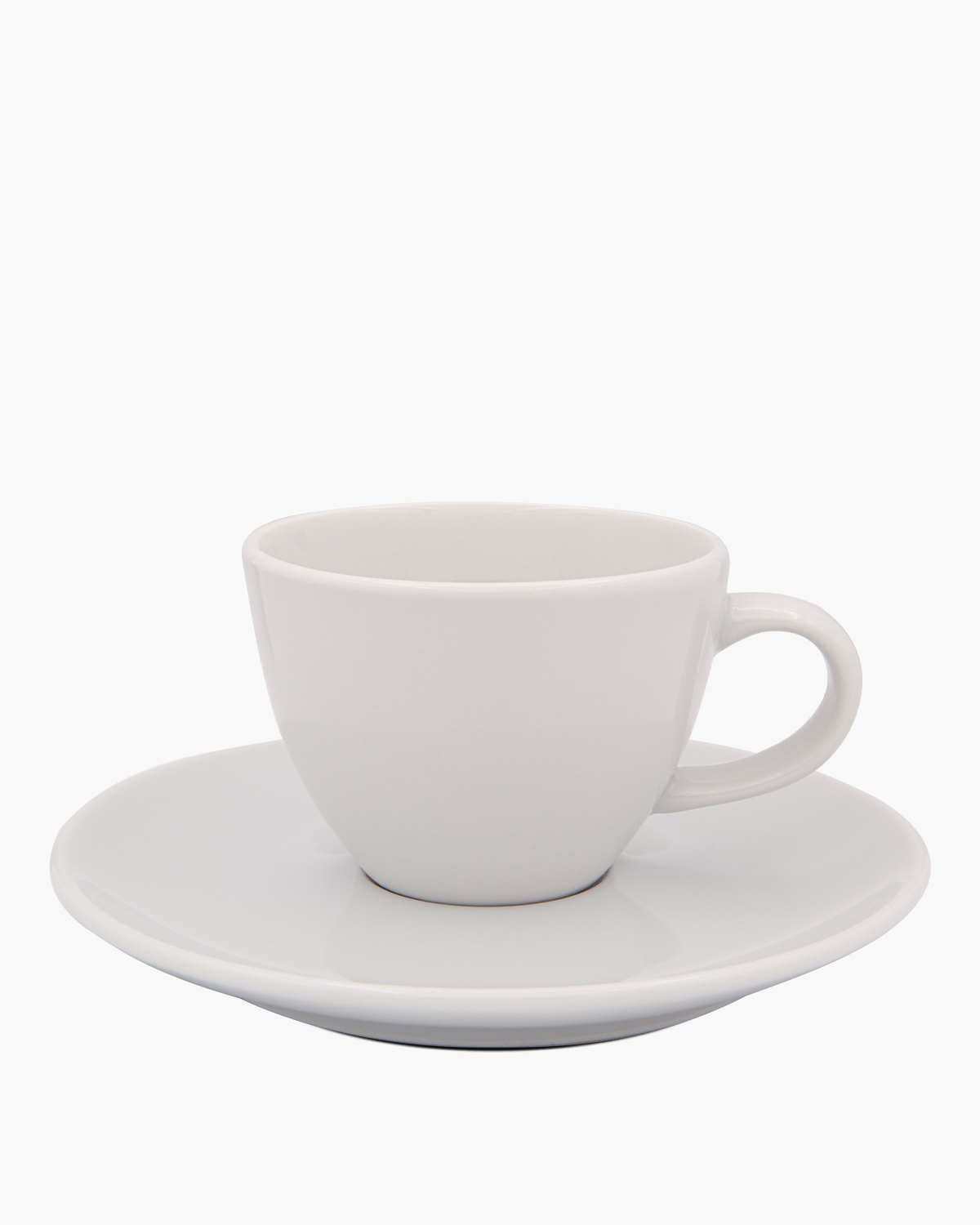 Bistro kop en schotel 150 ml Wit Bedrukt