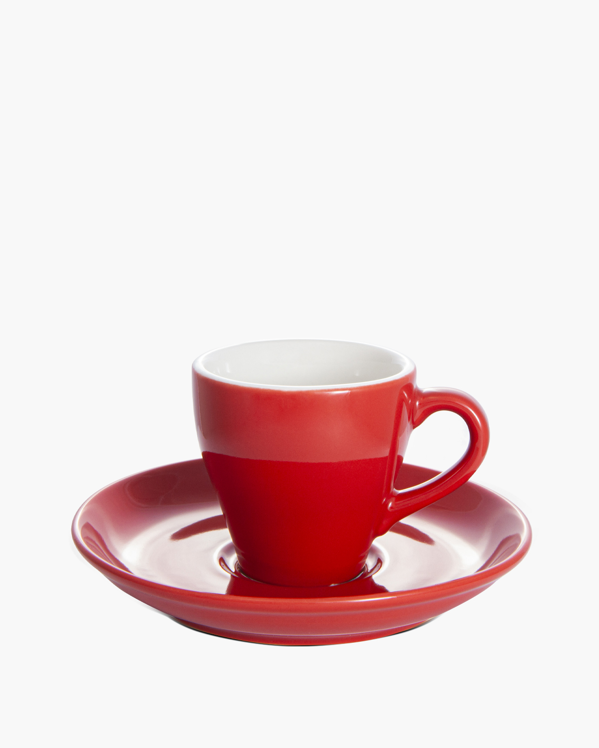 Georgia kop en schotel 70 ml Rood Bedrukt