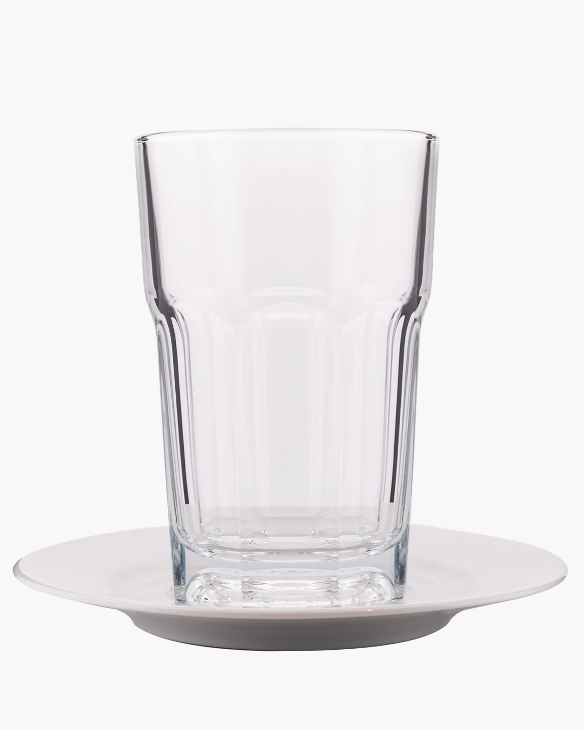 Texas latte macchiatoglas laag met schotel 295 ml Transparant Bedrukt of Lasergravure  of Gravurelook 