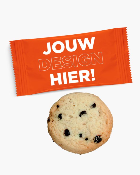 Chocolade sinaasappelkoekjes biologisch 7 g Bedrukt (full color)