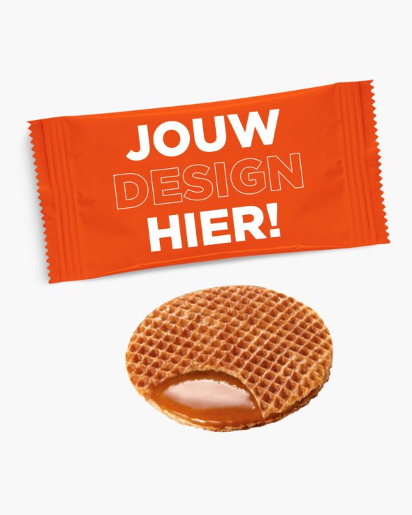 Mini stroopwafeltjes 7,5 g Bedrukt (full color)