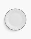 Optie Geneve bord met gekleurde rand 20 cm